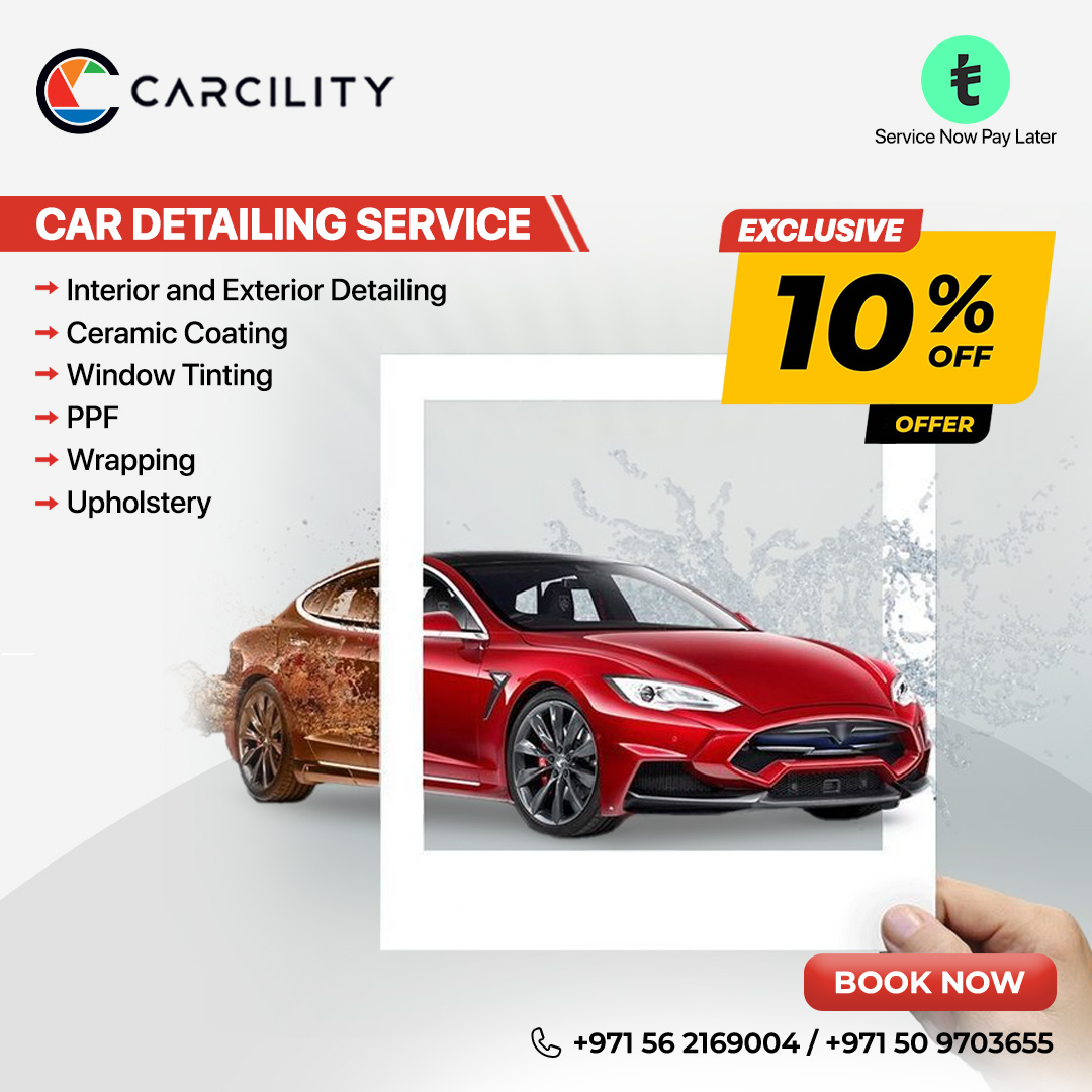 Carcility - Get 10% OFF on our Car Detailing Service in UAE